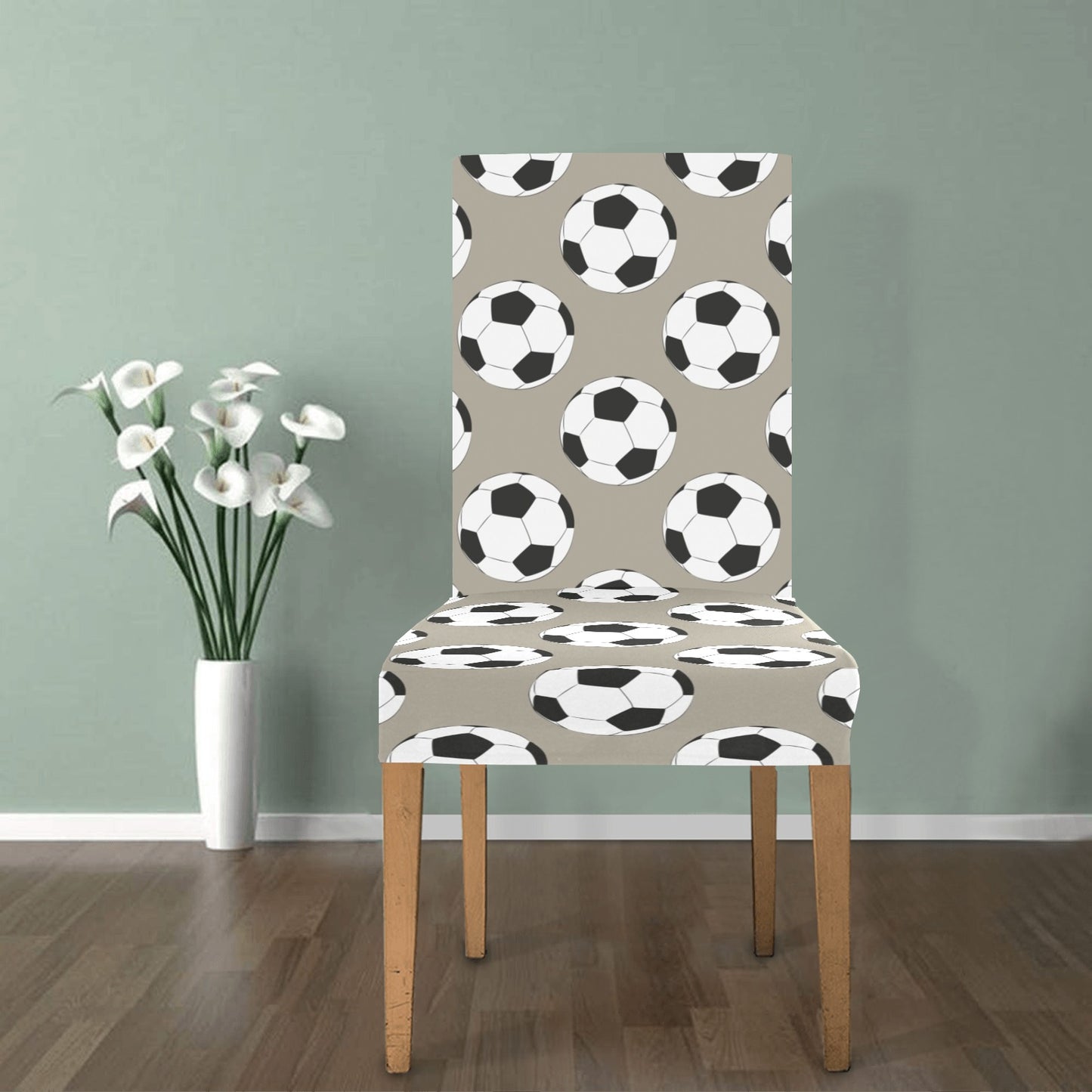 Soccer Ball Print Design LKS302 Dining Chair Slipcover