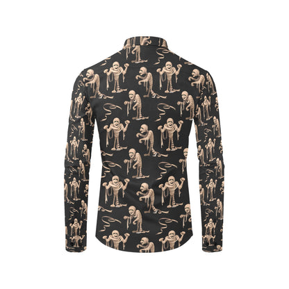 Mummy Print Design LKS302 Men's Long Sleeve Dress Shirt