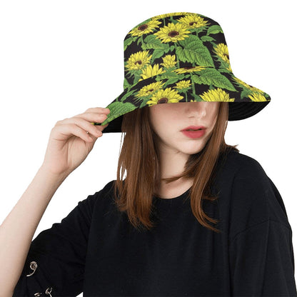Sunflower Print Design LKS3010 Unisex Bucket Hat