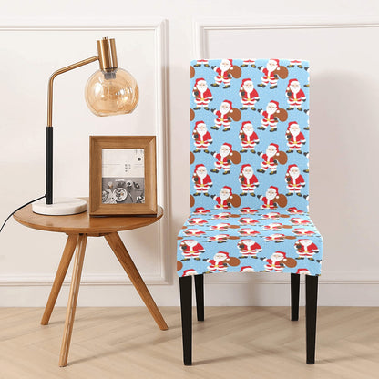 Santa Christmas Themed Print Design LKS305 Dining Chair Slipcover
