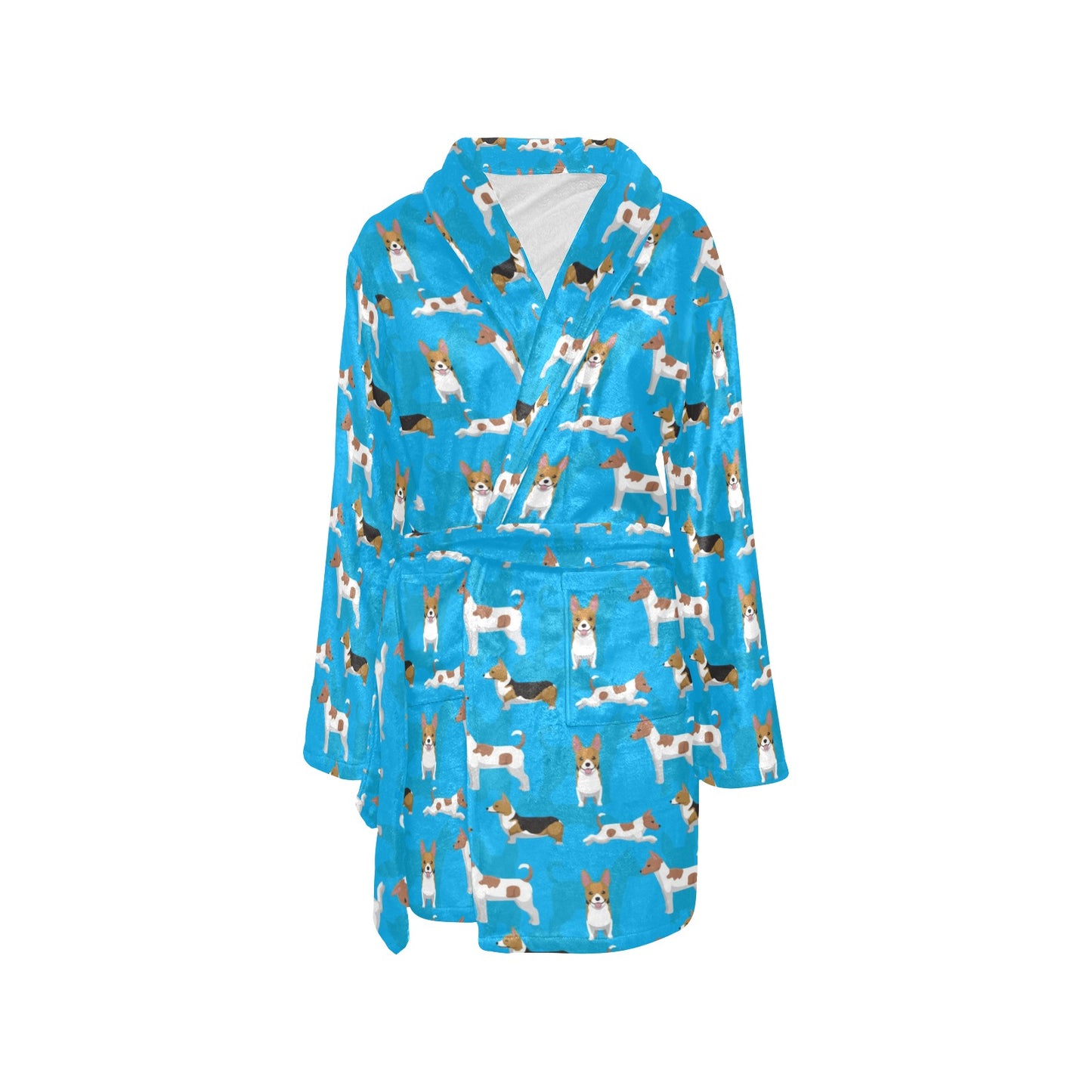 Cardigan Welsh Corgis Pattern Print Design 01 Women's Fleece Robe