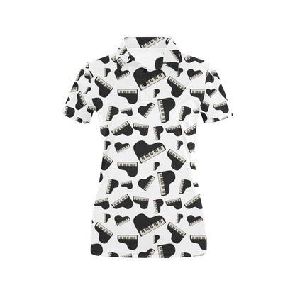 Piano Print Design LKS405 Women's Polo Shirt
