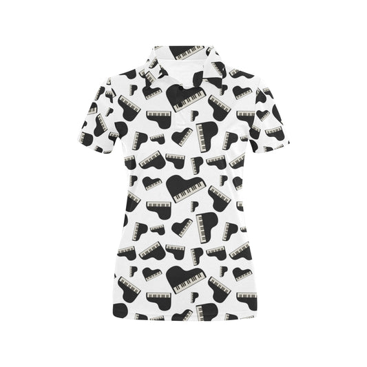 Piano Print Design LKS405 Women's Polo Shirt