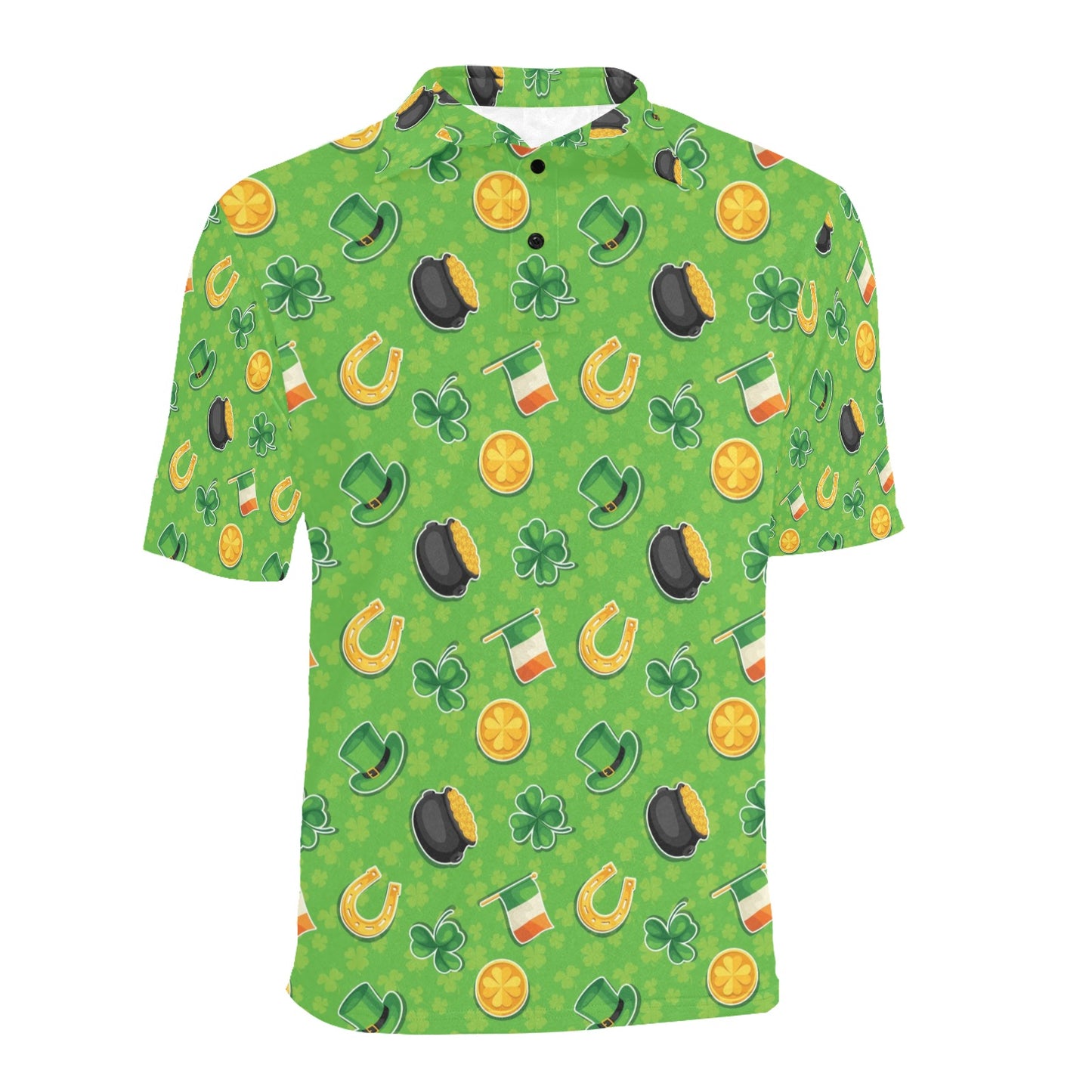 Shamrock Saint Patrick's Day Print Design LKS302 Men Polo Shirt