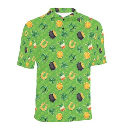 Shamrock Saint Patrick's Day Print Design LKS302 Men Polo Shirt