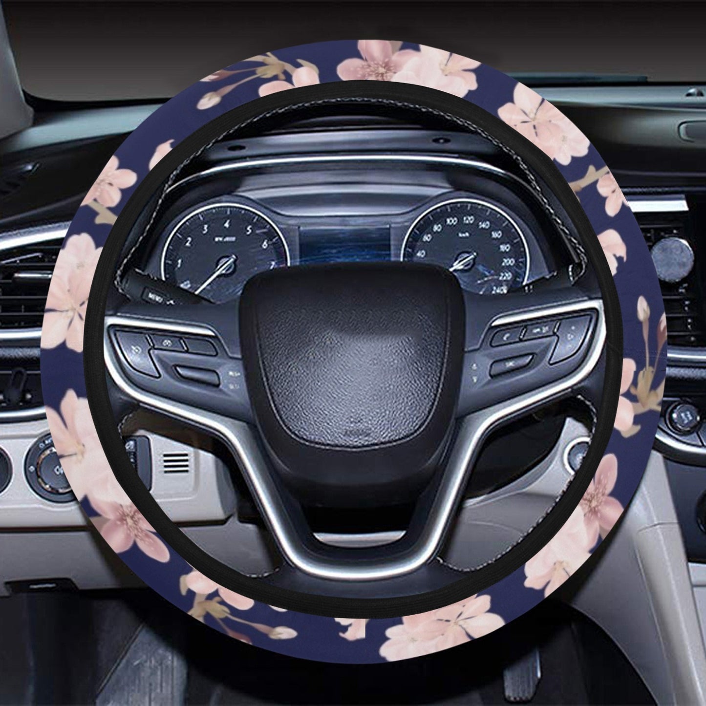 Sakura Print Design LKS301 Steering Wheel Cover with Elastic Edge
