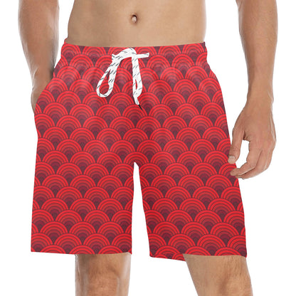 Scales Print Design LKS403 Men's Swim Trunks Beach Shorts