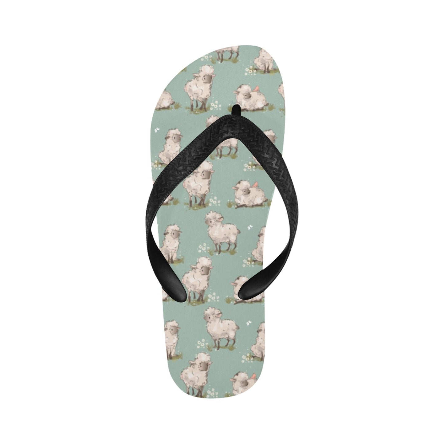 Sheep Print Design LKS405 Flip Flops