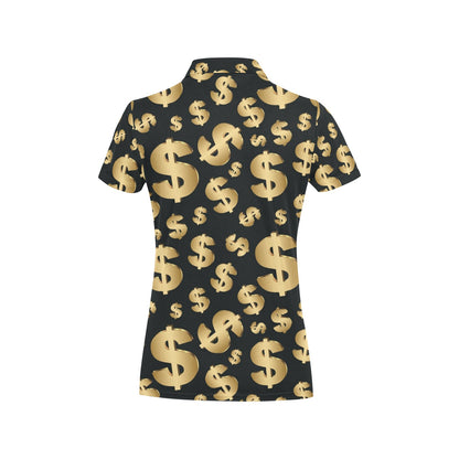 Dollar Pattern Print Design DO04 Women's Polo Shirt