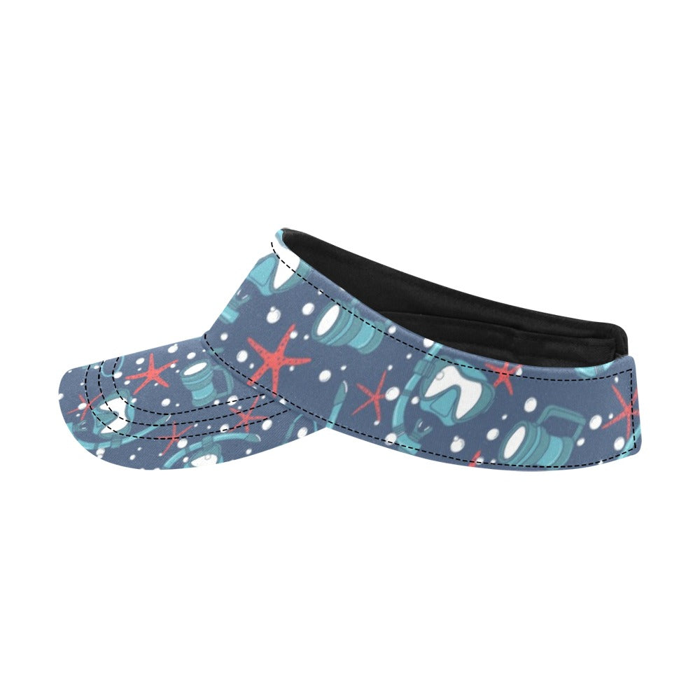 Scuba Equipment Print Design LKS302 Unisex Sun Visor
