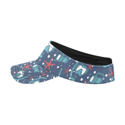 Scuba Equipment Print Design LKS302 Unisex Sun Visor