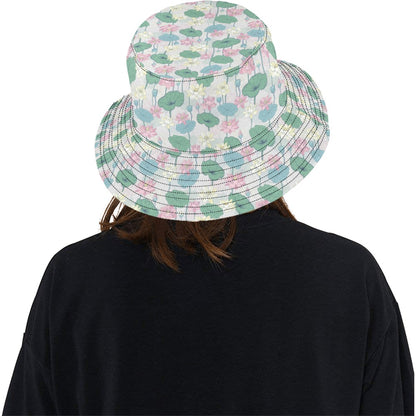 Water Lily Print Design LKS305 Unisex Bucket Hat