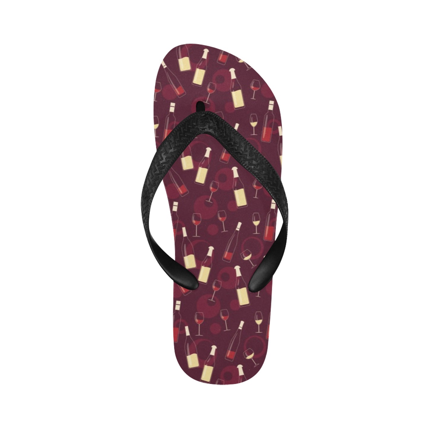 Wine Themed Print Design LKS302 Flip Flops