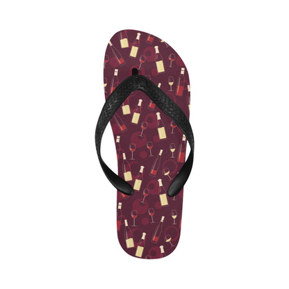 Wine Themed Print Design LKS302 Flip Flops