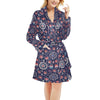 Suzani Print Design LKS305 Women's Fleece Robe