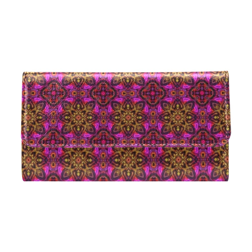 kaleidoscope Abstract Print Design Women's Trifold Wallet