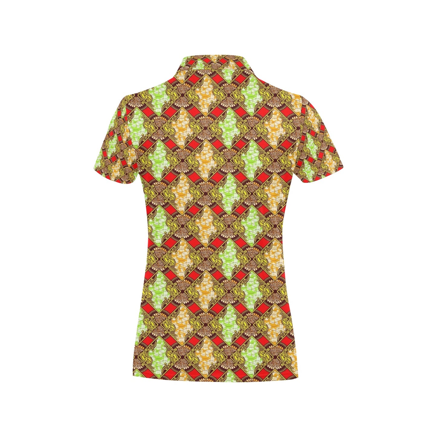 African Classic Print Pattern Women's Polo Shirt