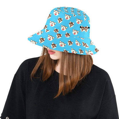 Siberian Huskies Print Design LKS306 Unisex Bucket Hat