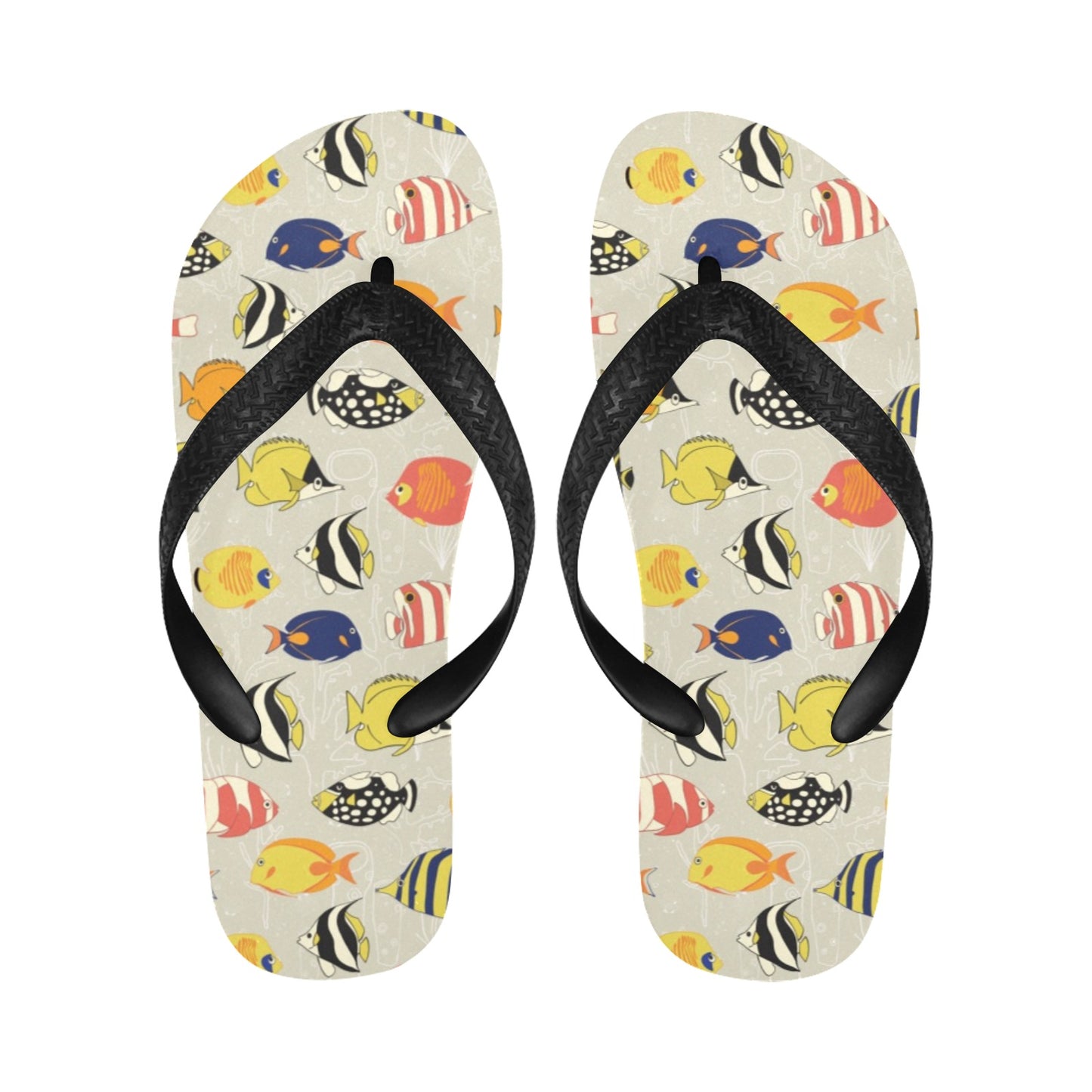 Angelfish Print Design LKS401 Flip Flops