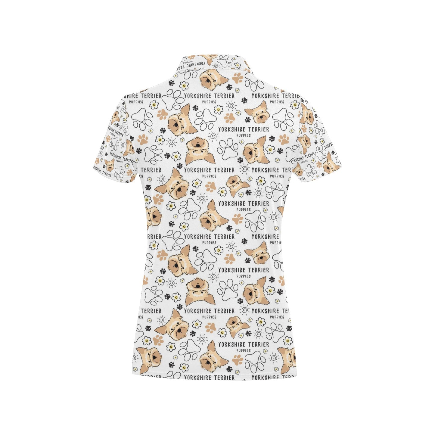 Yorkshire Terriers Print Design LKS308 Women's Polo Shirt