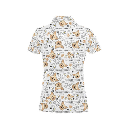 Yorkshire Terriers Print Design LKS308 Women's Polo Shirt