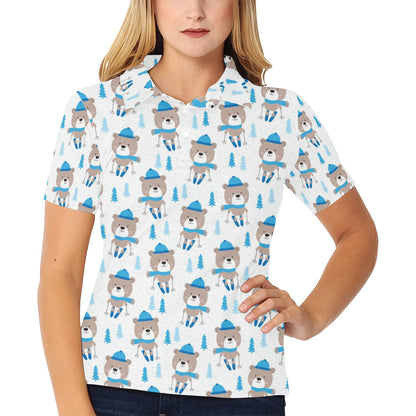 Ski Print Design LKS306 Women's Polo Shirt