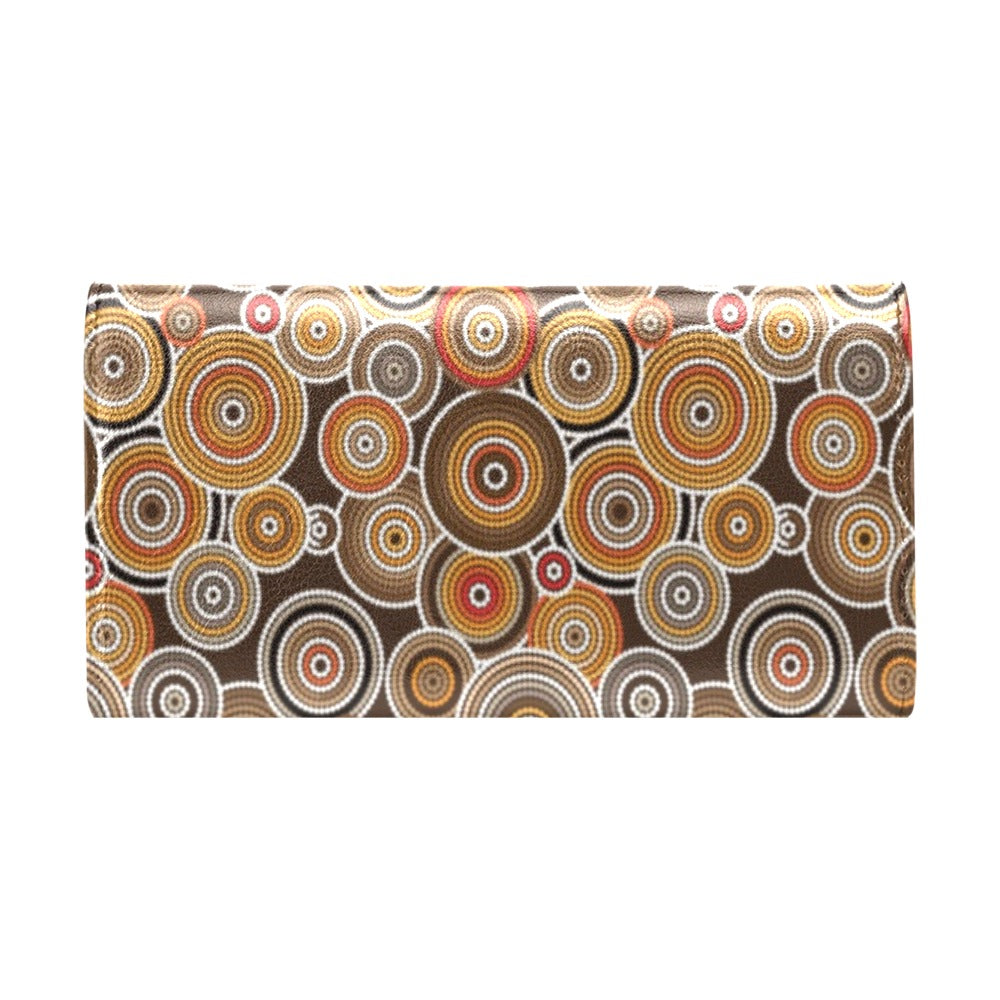 Aboriginal Print Design LKS402 Women's Trifold Wallet