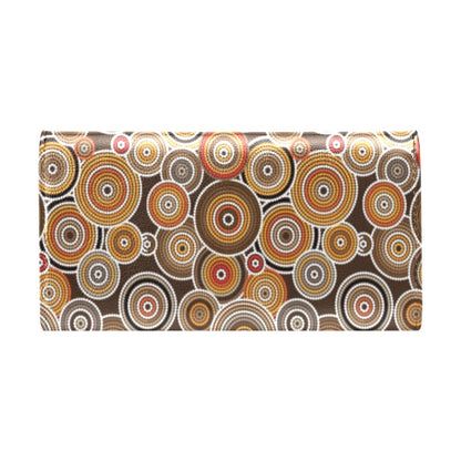 Aboriginal Print Design LKS402 Women's Trifold Wallet