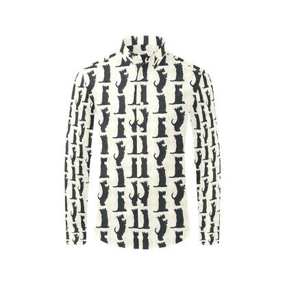 Scottish Terriers Print Design LKS309 Men's Long Sleeve Dress Shirt