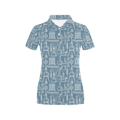 Chemical Pattern Print Design 05 Women's Polo Shirt