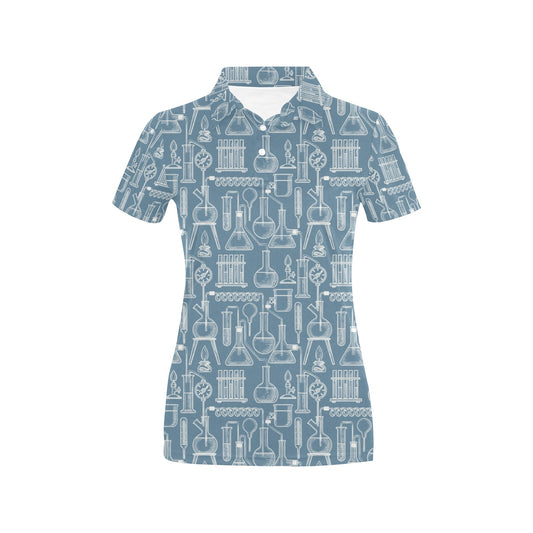 Chemical Pattern Print Design 05 Women's Polo Shirt