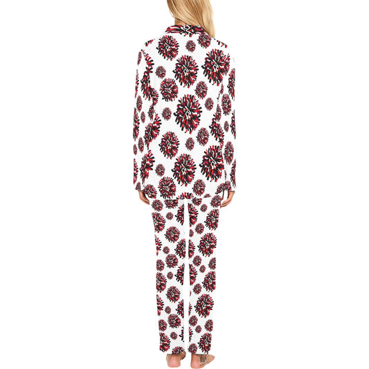 Cheerleader Pattern Print Design 01 Women's Long Pajama Set