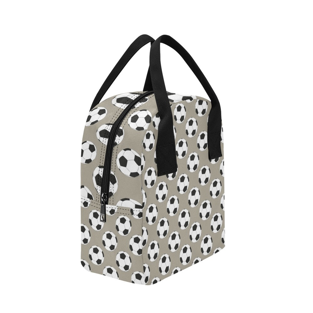 Soccer Ball Print Design LKS302 Insulated Lunch Bag