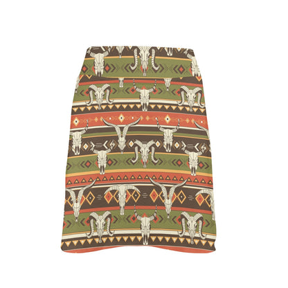 American indian Skull Animal 17" Golf & Pickleball Skort with Pockets