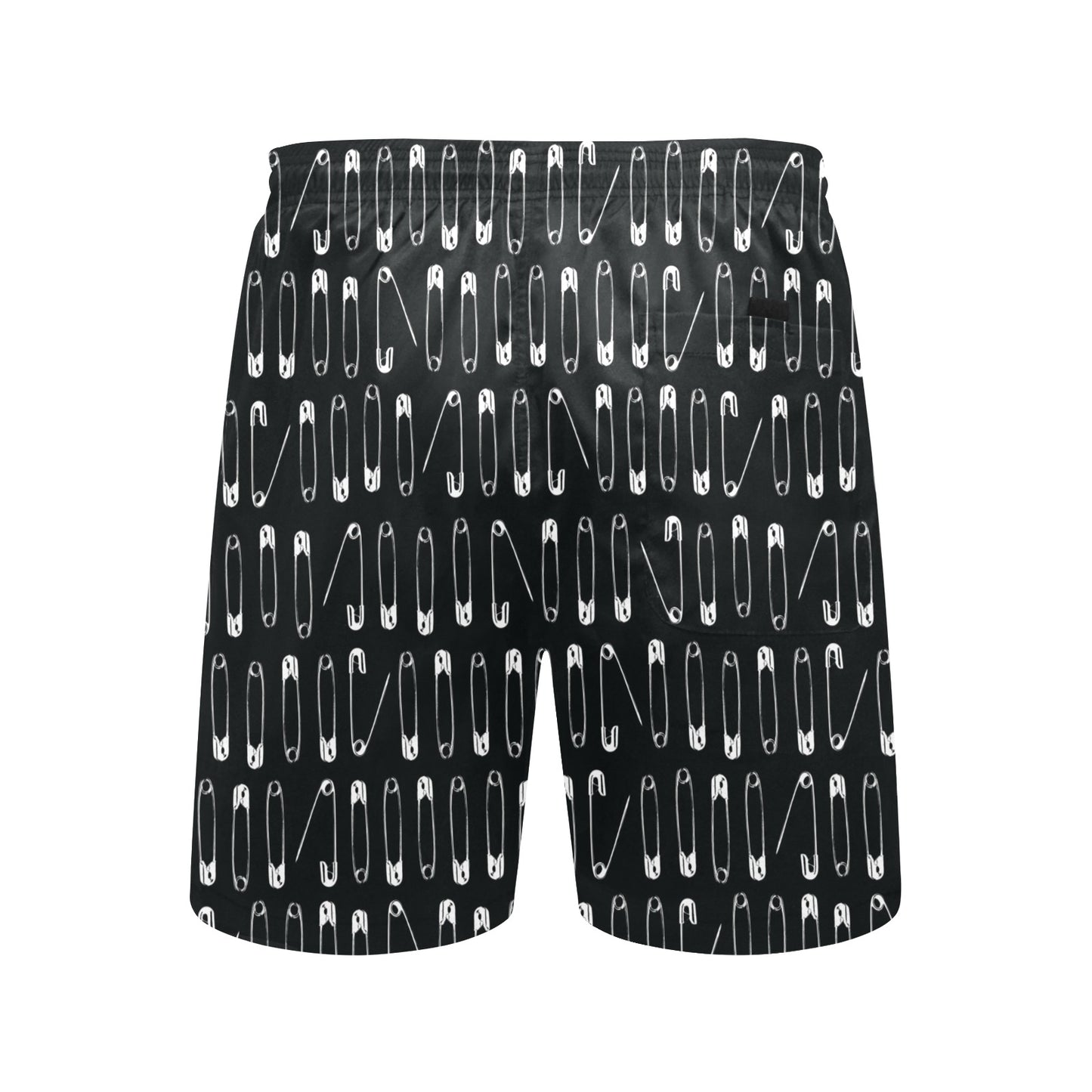 Safety Pin Print Design LKS302 Men's Swim Trunks Beach Shorts
