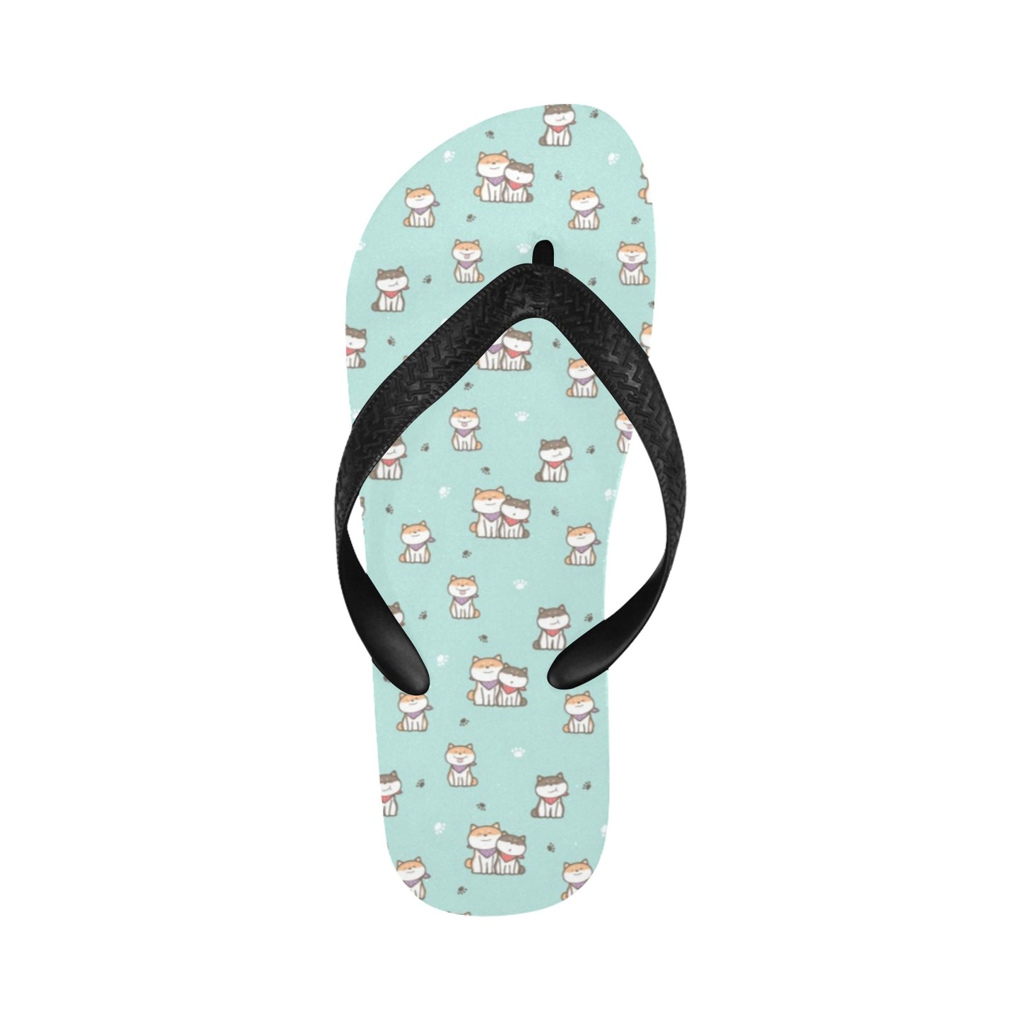 Shiba Inu Print Design LKS302 Flip Flops