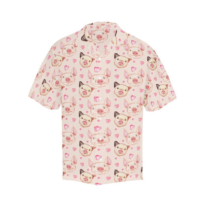 Pig Print Design LKS406 Men's Men's Hawaiian Shirt