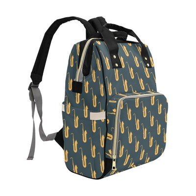 Saxophone Print Design LKS401 Diaper Bag Backpack