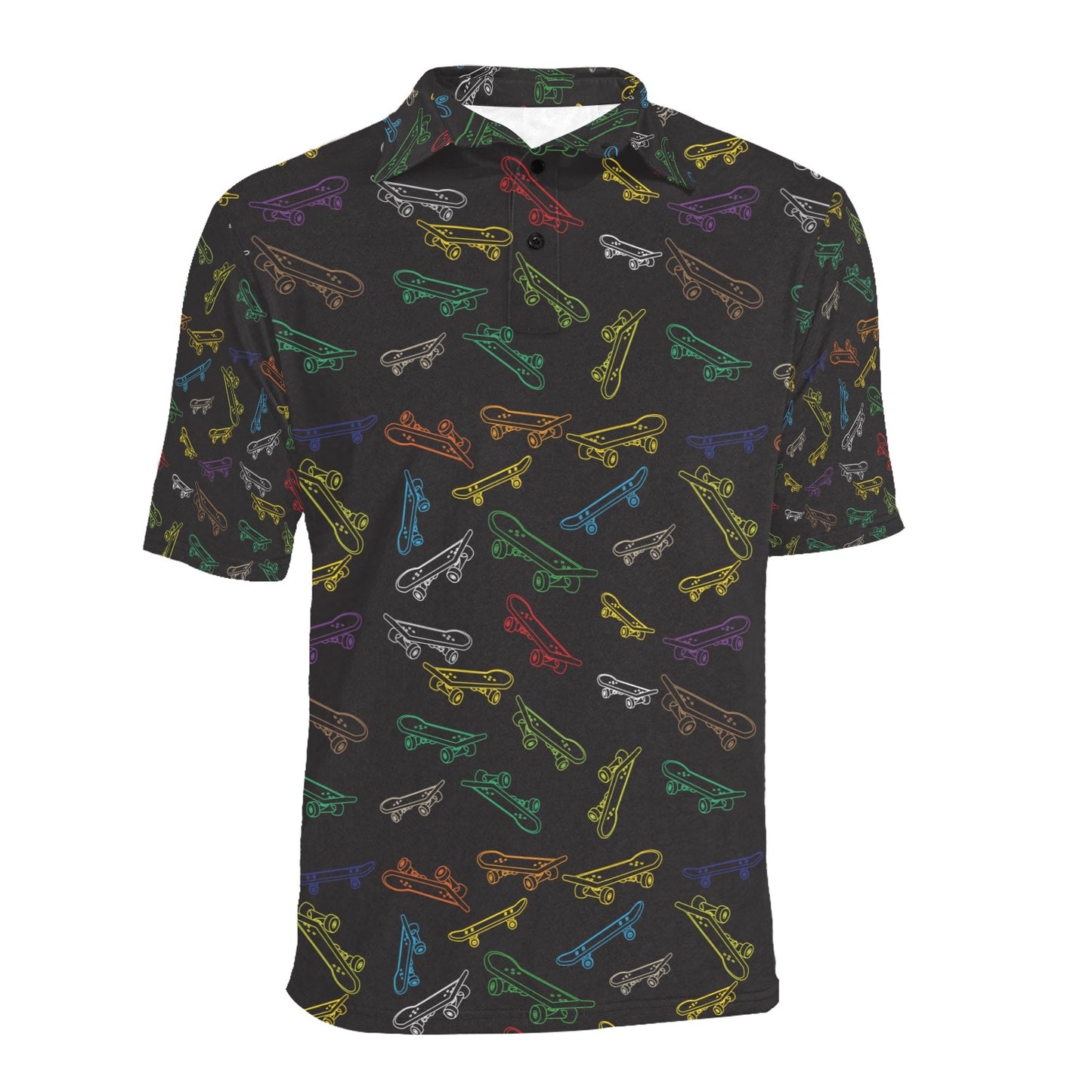 Skateboard Print Design LKS301 Men Polo Shirt