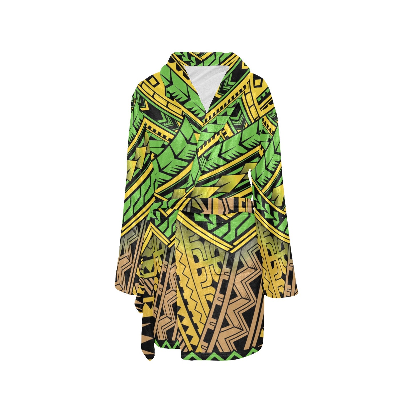 Polynesian Tribal Color Women's Fleece Robe