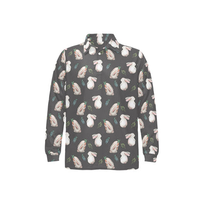 Rabbit Print Design LKS402 Long Sleeve Polo Shirt For Men's