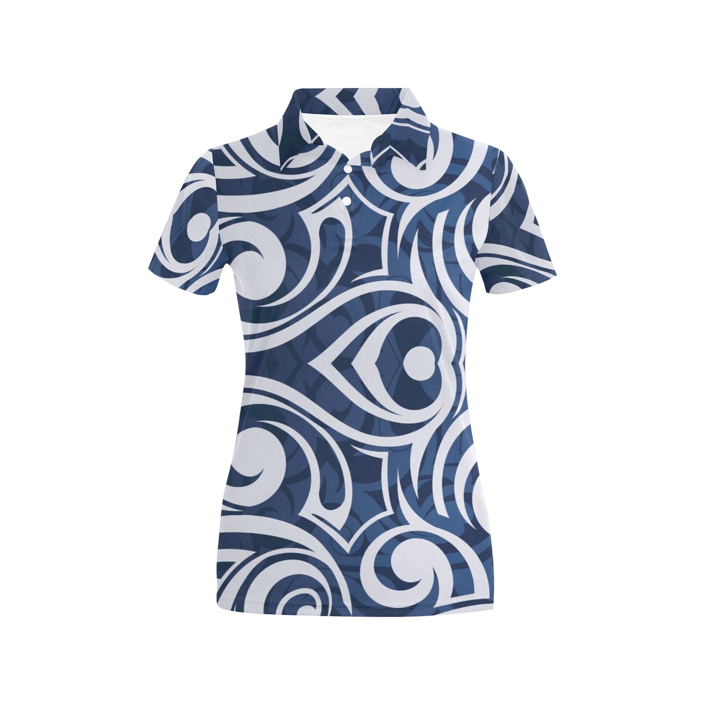 Maori Pattern Print Design 01 Women's Polo Shirt