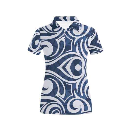 Maori Pattern Print Design 01 Women's Polo Shirt