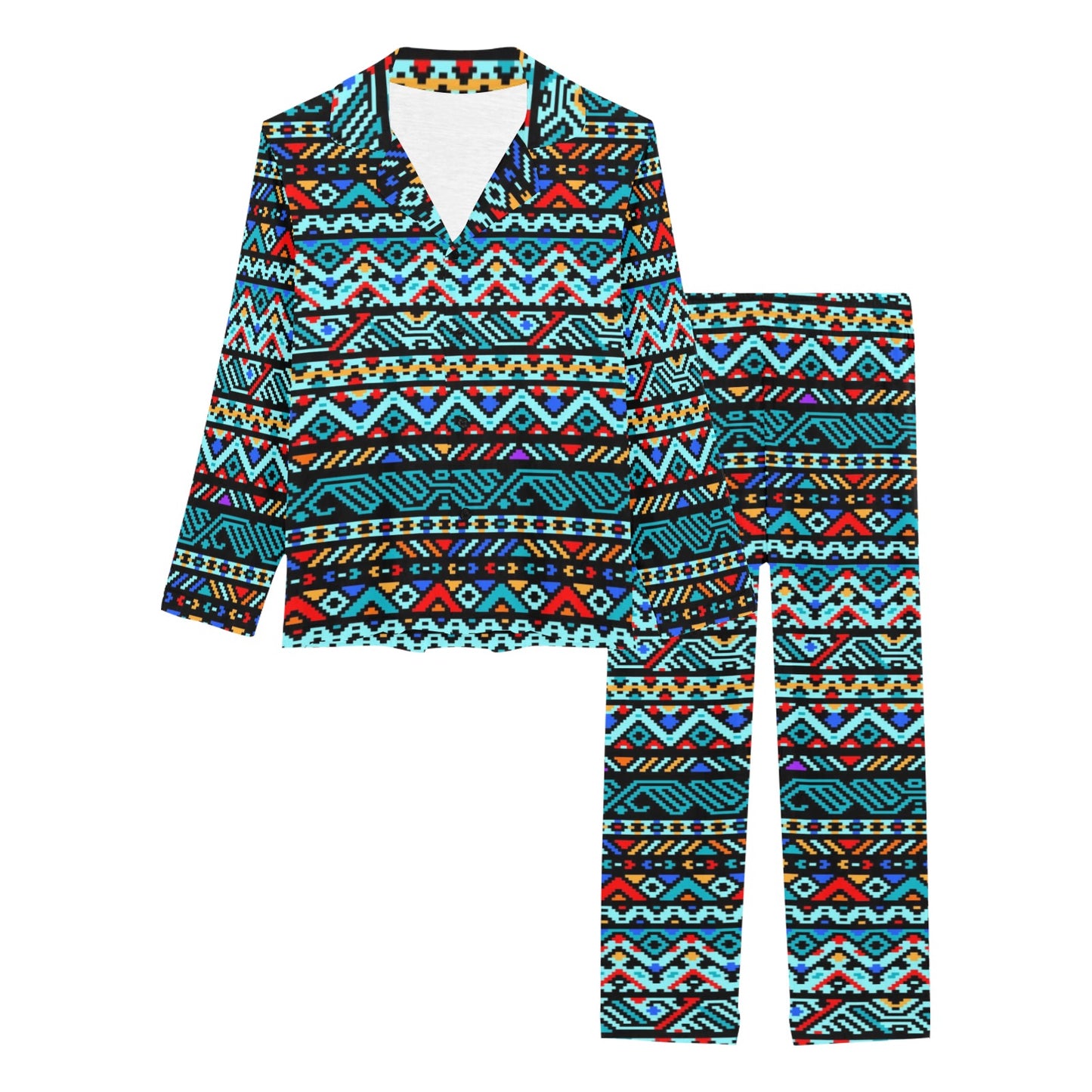 Southwestern Style Women's Long Pajama Set