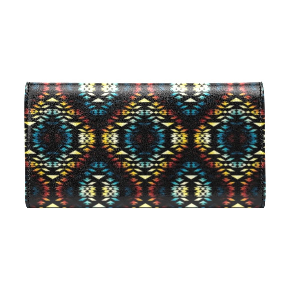 Tribal Pattern Print Design LKS309 Women's Trifold Wallet