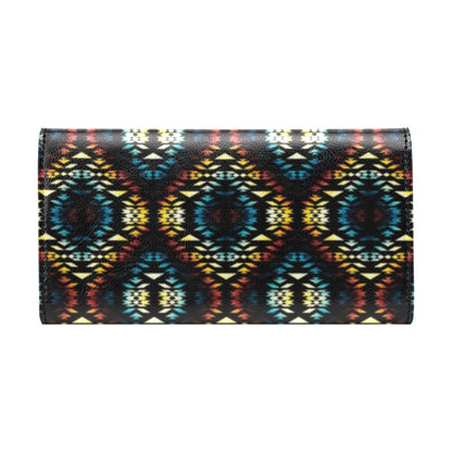 Tribal Pattern Print Design LKS309 Women's Trifold Wallet