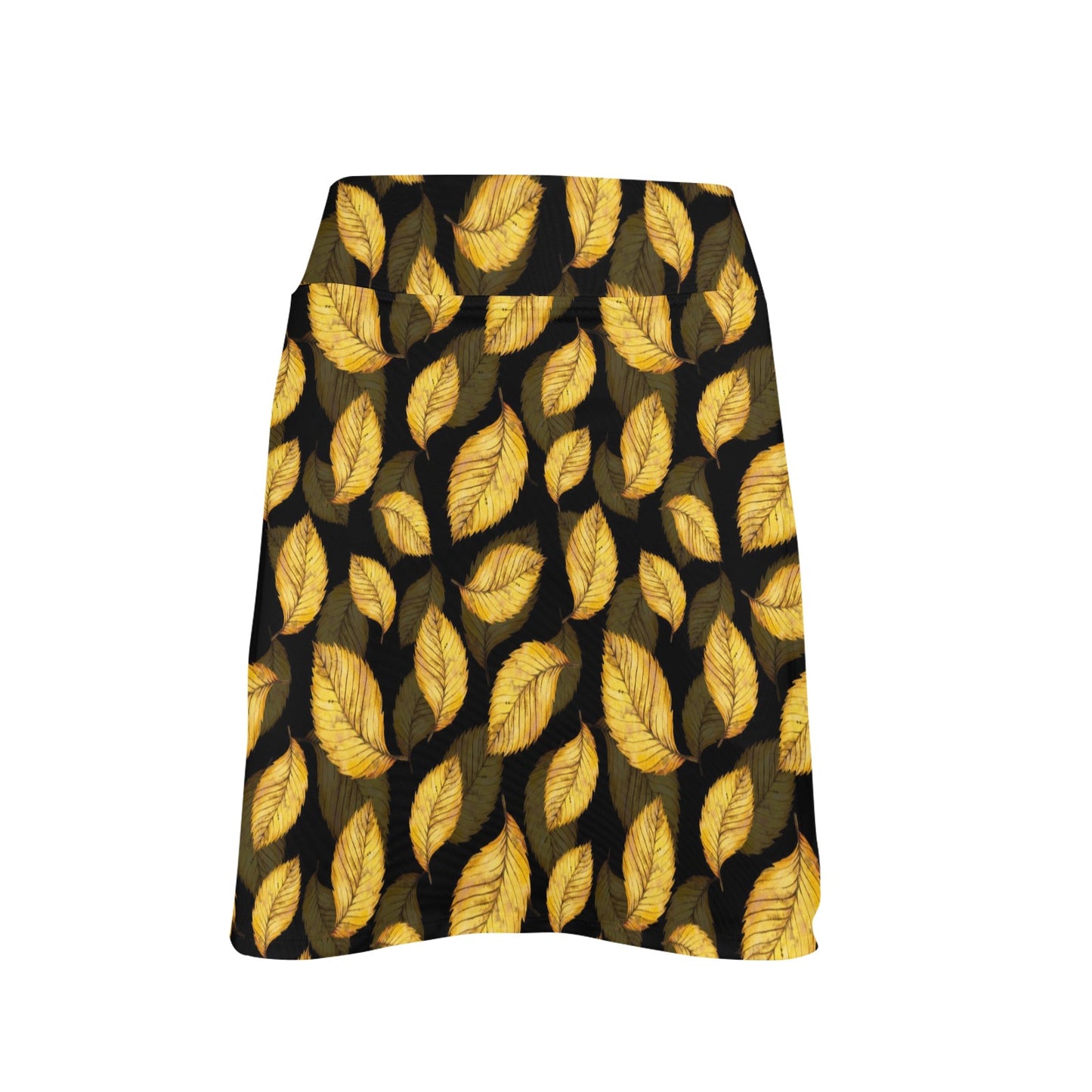 Elm Leave Summer Print Pattern 17" Golf & Pickleball Skort with Pockets