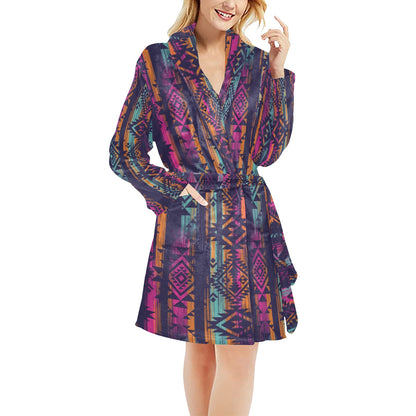 Line Tribal Aztec Women's Fleece Robe