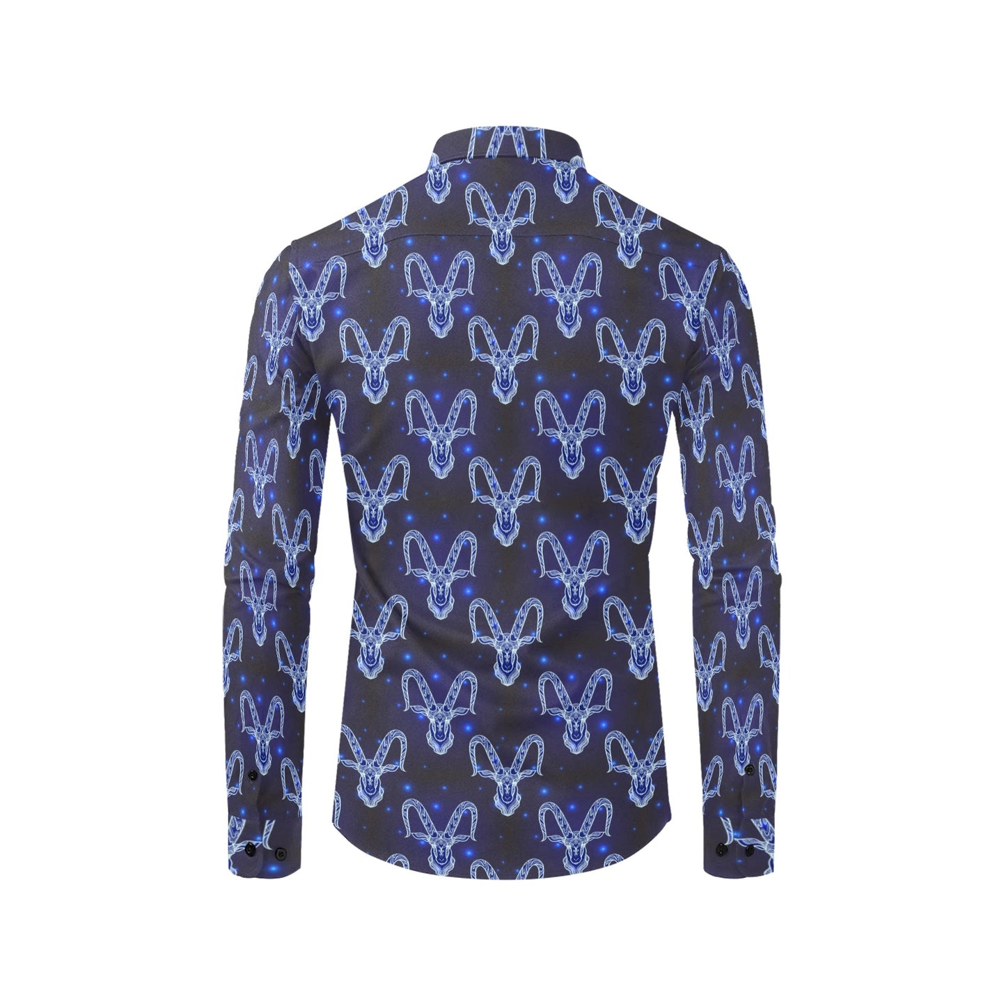 Goat Print Design LKS401 Men's Long Sleeve Dress Shirt