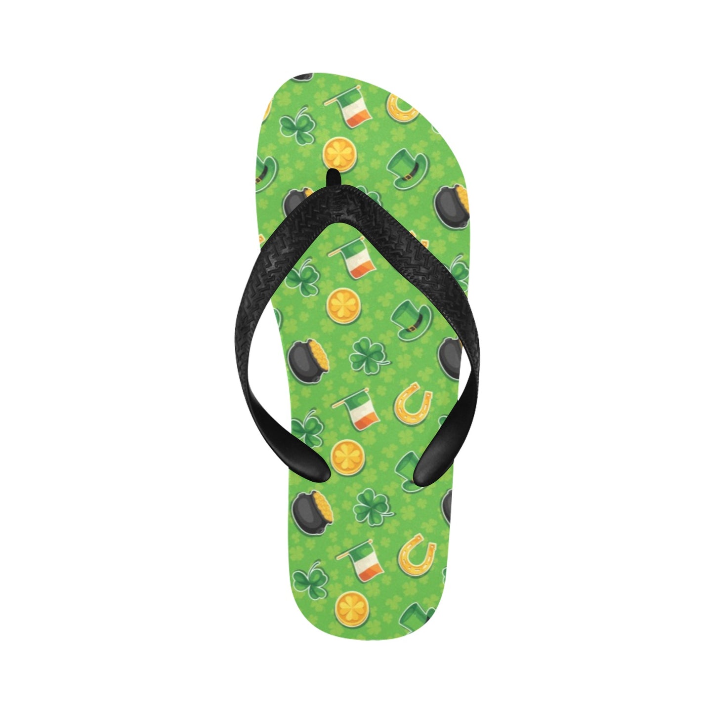 Shamrock Saint Patrick's Day Print Design LKS302 Flip Flops